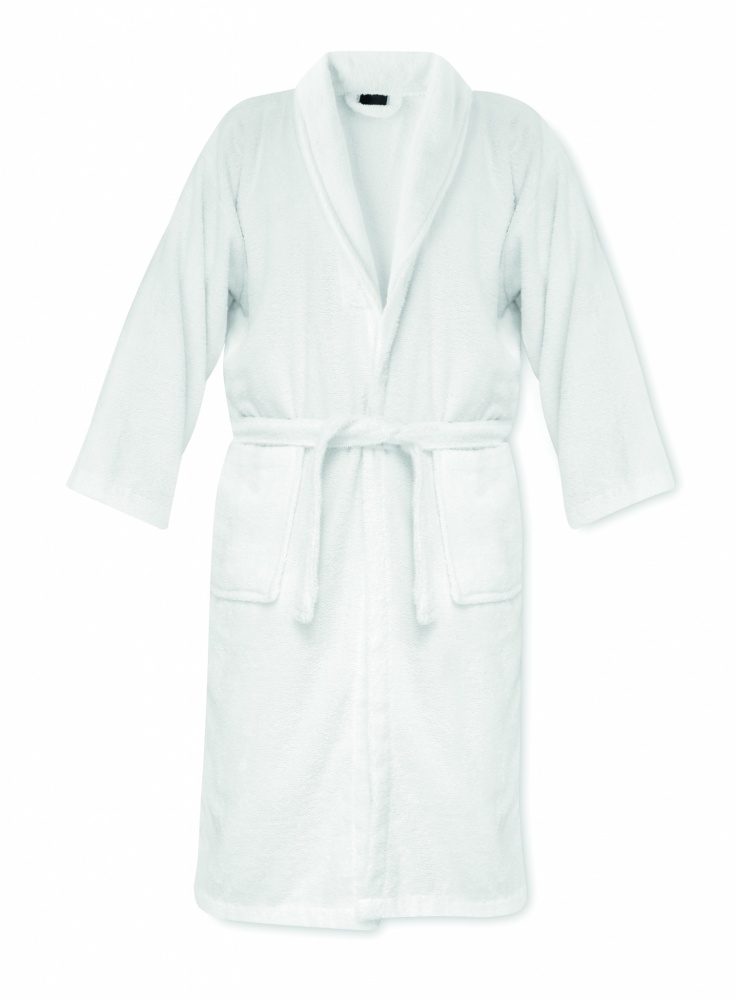 Logo trade promotional merchandise picture of: Bathrobe organic cotton XL/XXL